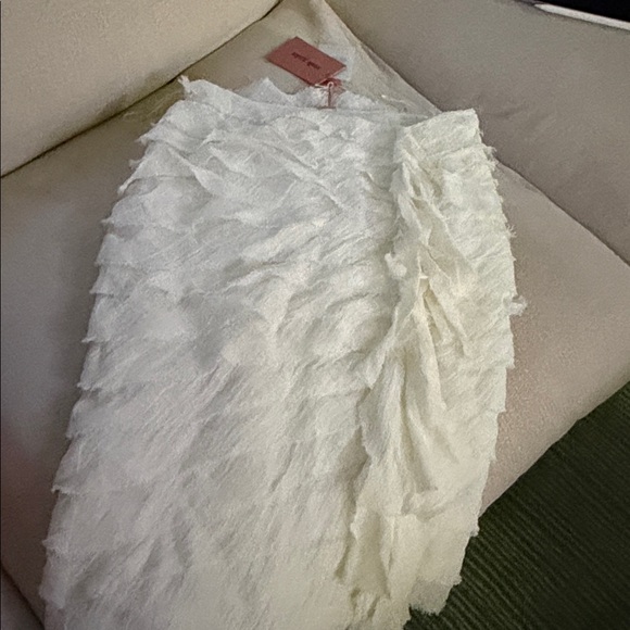 Cult Gaia White Textured Skirt - Picture 4 of 4